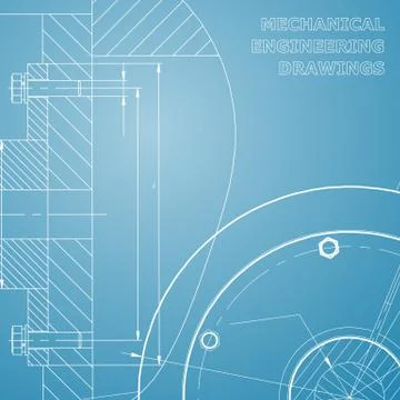 Backgrounds of engineering subjects. Technical illustration 스톡 일러스트