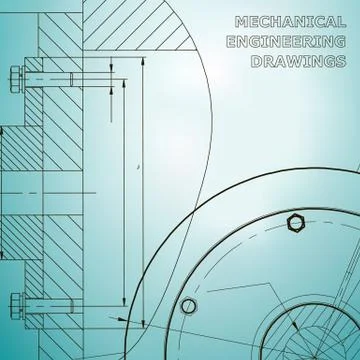 Backgrounds of engineering subjects. Technical illustration Stock Illustration