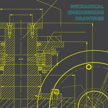 Backgrounds of engineering subjects. Technical illustration Stock Illustration