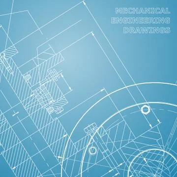 Backgrounds of engineering subjects. Technical illustration Illustrazione stock