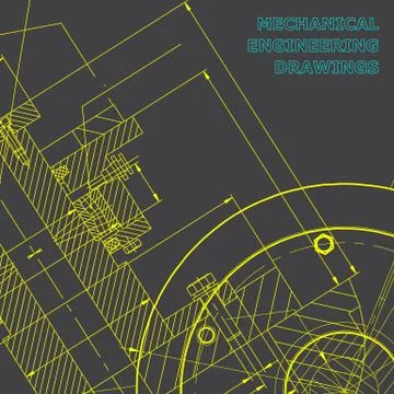 Backgrounds of engineering subjects. Technical illustration Stock Illustration