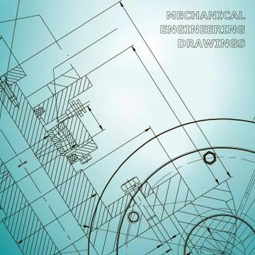Backgrounds of engineering subjects. Technical illustration Stock Illustration