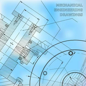 Backgrounds of engineering subjects. Technical illustration 스톡 일러스트