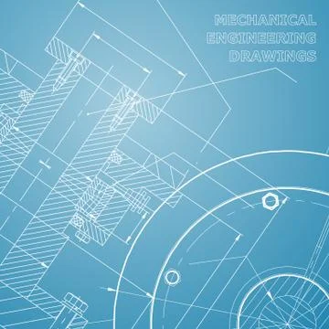 Backgrounds of engineering subjects. Technical illustration Stock Illustration