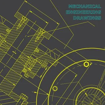 Backgrounds of engineering subjects. Technical illustration 스톡 일러스트