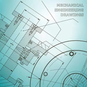 Backgrounds of engineering subjects. Technical illustration Stock Illustration