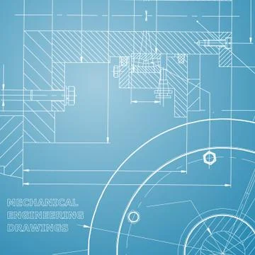 Backgrounds of engineering subjects. Technical illustration Stock Illustration
