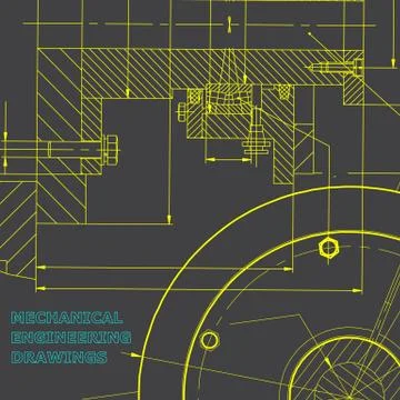 Backgrounds of engineering subjects. Technical illustration 스톡 일러스트