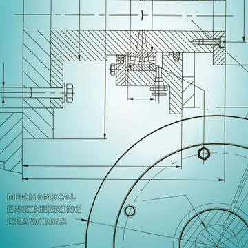 Backgrounds of engineering subjects. Technical illustration Stockillustratie