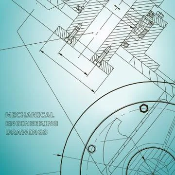 Backgrounds of engineering subjects. Technical illustration Illustrazione stock