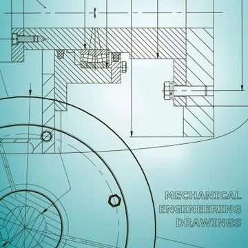 Backgrounds of engineering subjects. Technical illustration Illustrazione stock