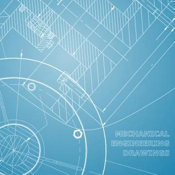 Backgrounds of engineering subjects. Technical illustration Stock Illustration