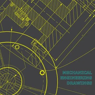 Backgrounds of engineering subjects. Technical illustration Illustrazione stock