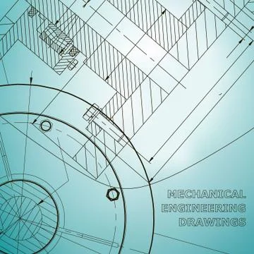 Backgrounds of engineering subjects. Technical illustration Stock Illustration