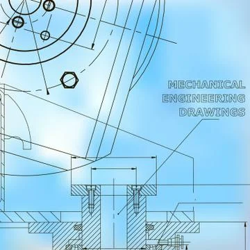 Backgrounds of engineering subjects. Technical illustration Stock Illustration