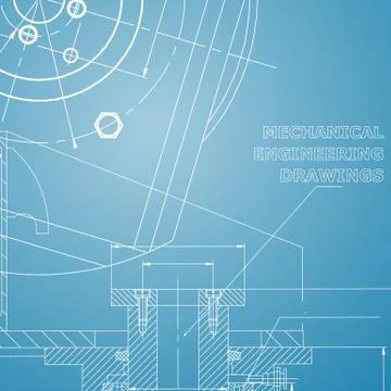 Backgrounds of engineering subjects. Technical illustration Stock Illustration