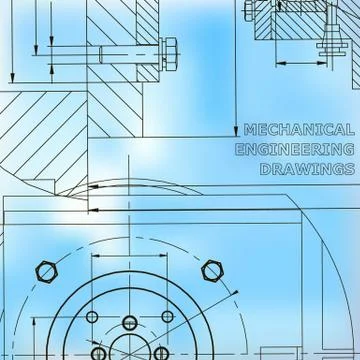 Backgrounds of engineering subjects. Technical illustration Stock Illustration