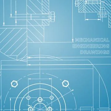Backgrounds of engineering subjects. Technical illustration 스톡 일러스트