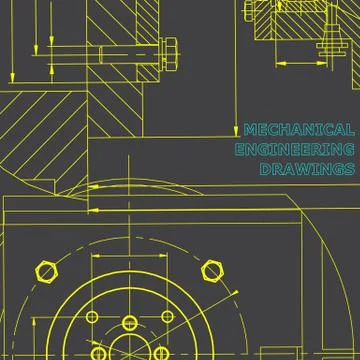 Backgrounds of engineering subjects. Technical illustration Illustrazione stock