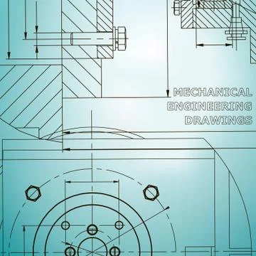 Backgrounds of engineering subjects. Technical illustration 스톡 일러스트