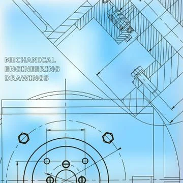 Backgrounds of engineering subjects. Technical illustration Illustrazione stock