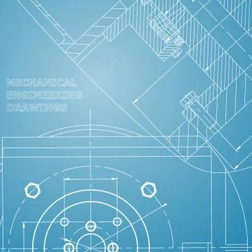 Backgrounds of engineering subjects. Technical illustration Illustrazione stock