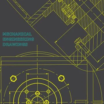 Backgrounds of engineering subjects. Technical illustration Illustrazione stock