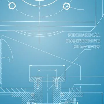 Backgrounds of engineering subjects. Technical illustration Stock Illustration