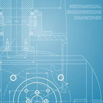Backgrounds of engineering subjects. Technical illustration Stock Illustration