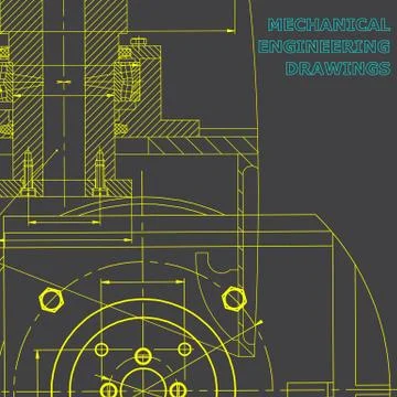 Backgrounds of engineering subjects. Technical illustration Stock Illustration