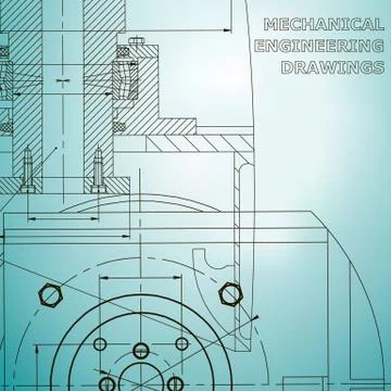 Backgrounds of engineering subjects. Technical illustration Stock Illustration