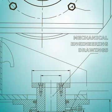 Backgrounds of engineering subjects. Technical illustration Stock Illustration