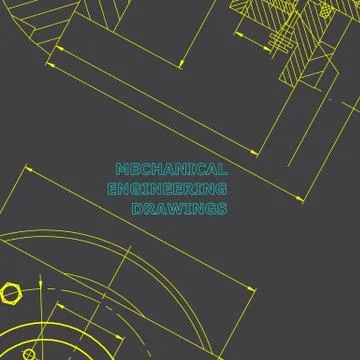 Backgrounds of engineering subjects. Technical illustration Stock Illustration