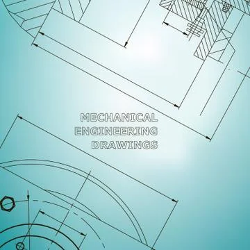 Backgrounds of engineering subjects. Technical illustration Stock Illustration