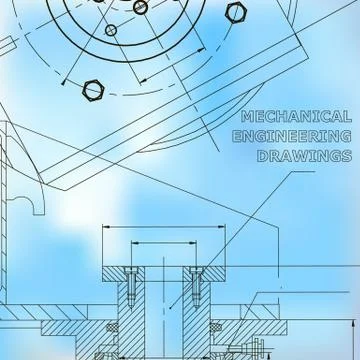 Backgrounds of engineering subjects. Technical illustration Illustrazione stock
