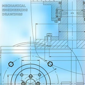 Backgrounds of engineering subjects. Technical illustration 스톡 일러스트