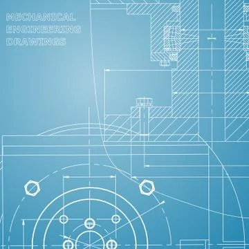 Backgrounds of engineering subjects. Technical illustration Stock Illustration