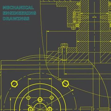 Backgrounds of engineering subjects. Technical illustration Stock Illustration