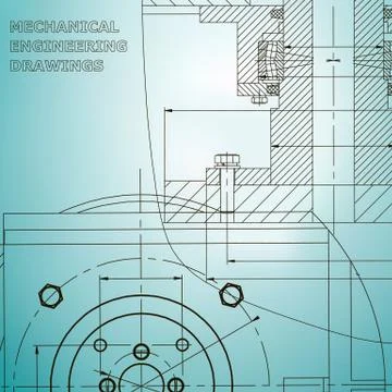 Backgrounds of engineering subjects. Technical illustration Stock Illustration