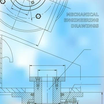 Backgrounds of engineering subjects. Technical illustration Illustrazione stock