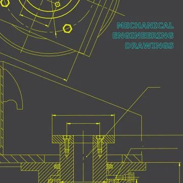 Backgrounds of engineering subjects. Technical illustration Stock Illustration