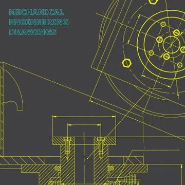 Backgrounds of engineering subjects. Technical illustration Stock Illustration