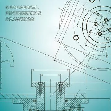 Backgrounds of engineering subjects. Technical illustration Illustrazione stock
