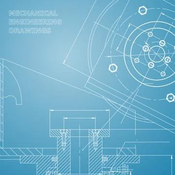 Backgrounds of engineering subjects. Technical illustration 스톡 일러스트