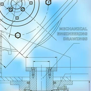 Backgrounds of engineering subjects. Technical illustration 스톡 일러스트