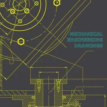 Backgrounds of engineering subjects. Technical illustration Stock Illustration