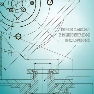 Backgrounds of engineering subjects. Technical illustration Stock Illustration