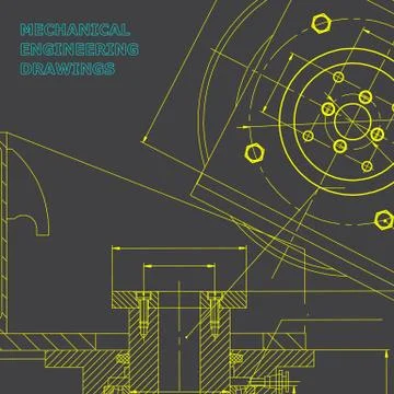 Backgrounds of engineering subjects. Technical illustration Illustrazione stock
