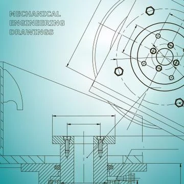 Backgrounds of engineering subjects. Technical illustration Stock Illustration