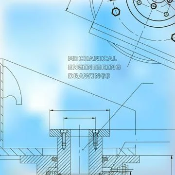 Backgrounds of engineering subjects. Technical illustration 스톡 일러스트
